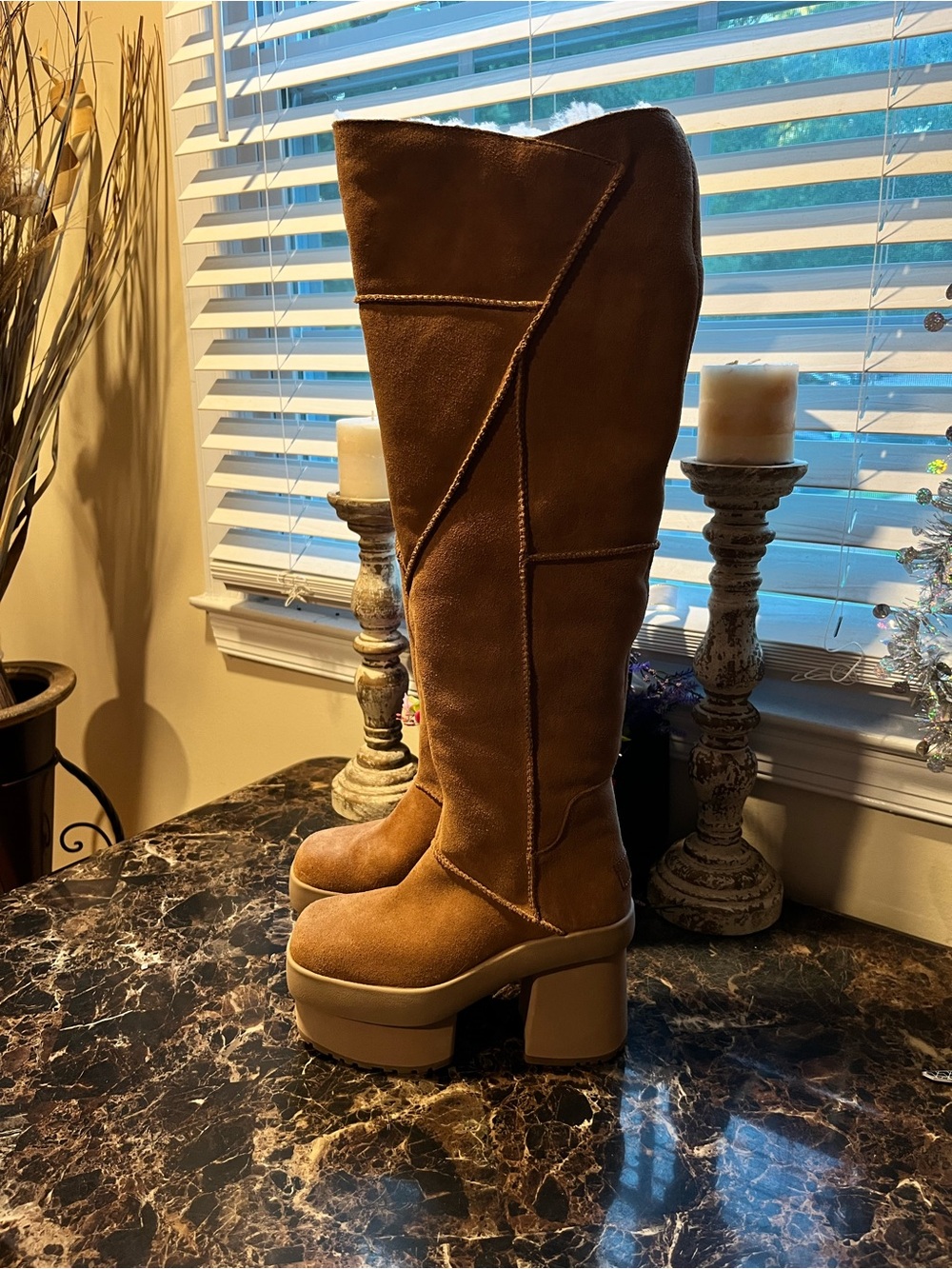 Ugg New Heights
Platform Extras
Sheepskin/Suede
Fall/Winter Boots
Size 6 Women